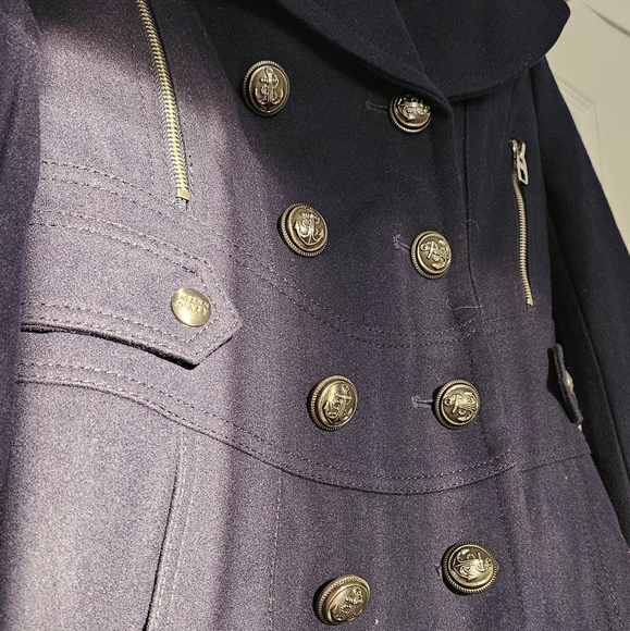 M60 Miss Sixty Navy Double Breasted Coat - Picture 5 of 5